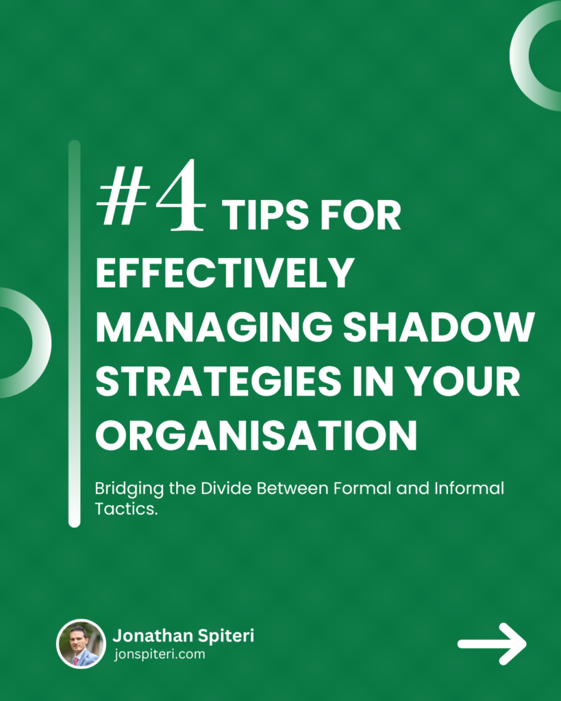 Jonathan Spiteri -4 tips for effectively managing shadow strategies in your organisation